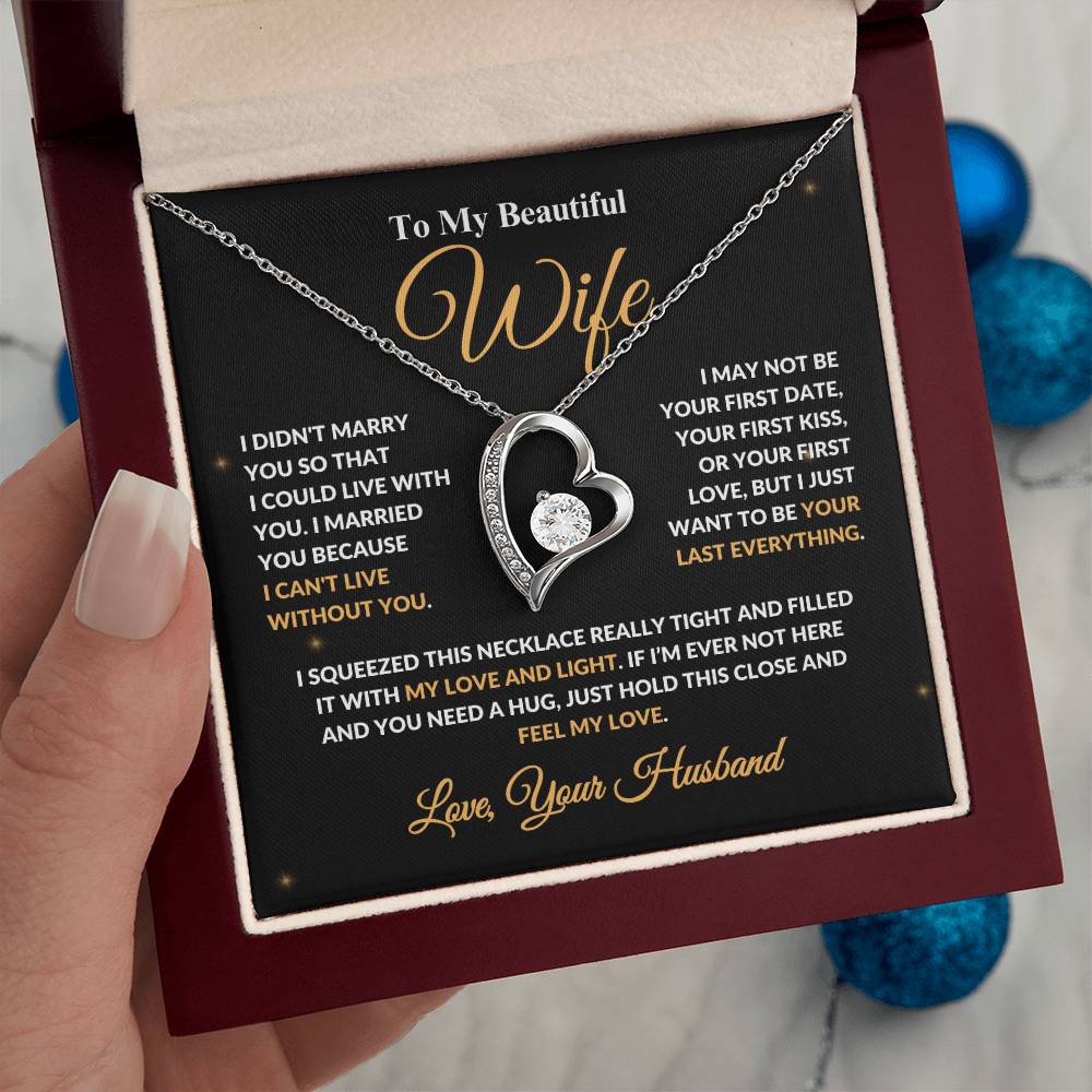 To My Beautiful Wife - Forever Love Necklace