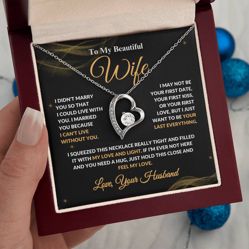 To My Beautiful Wife - Forever Love Necklace