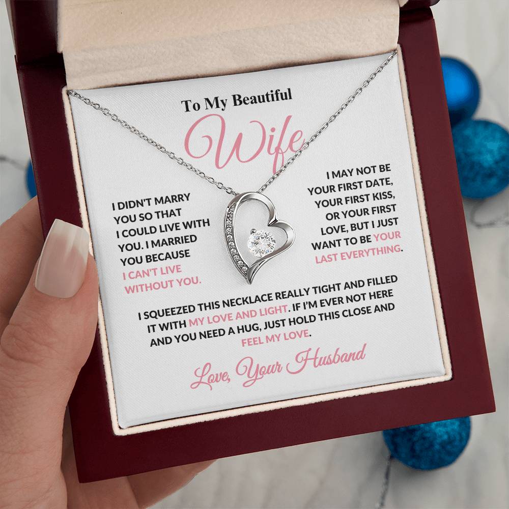 To My Beautiful Wife - Forever Love Necklace