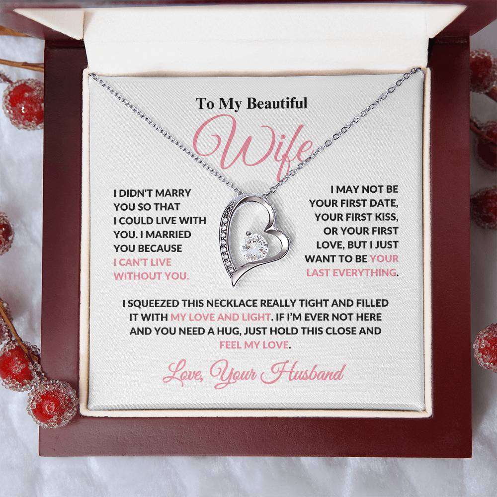 To My Beautiful Wife - Forever Love Necklace