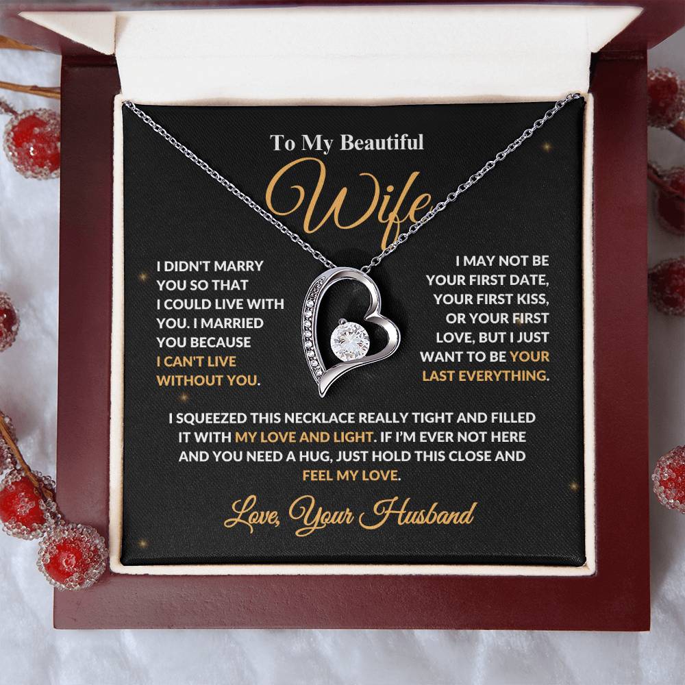 To My Beautiful Wife - Forever Love Necklace
