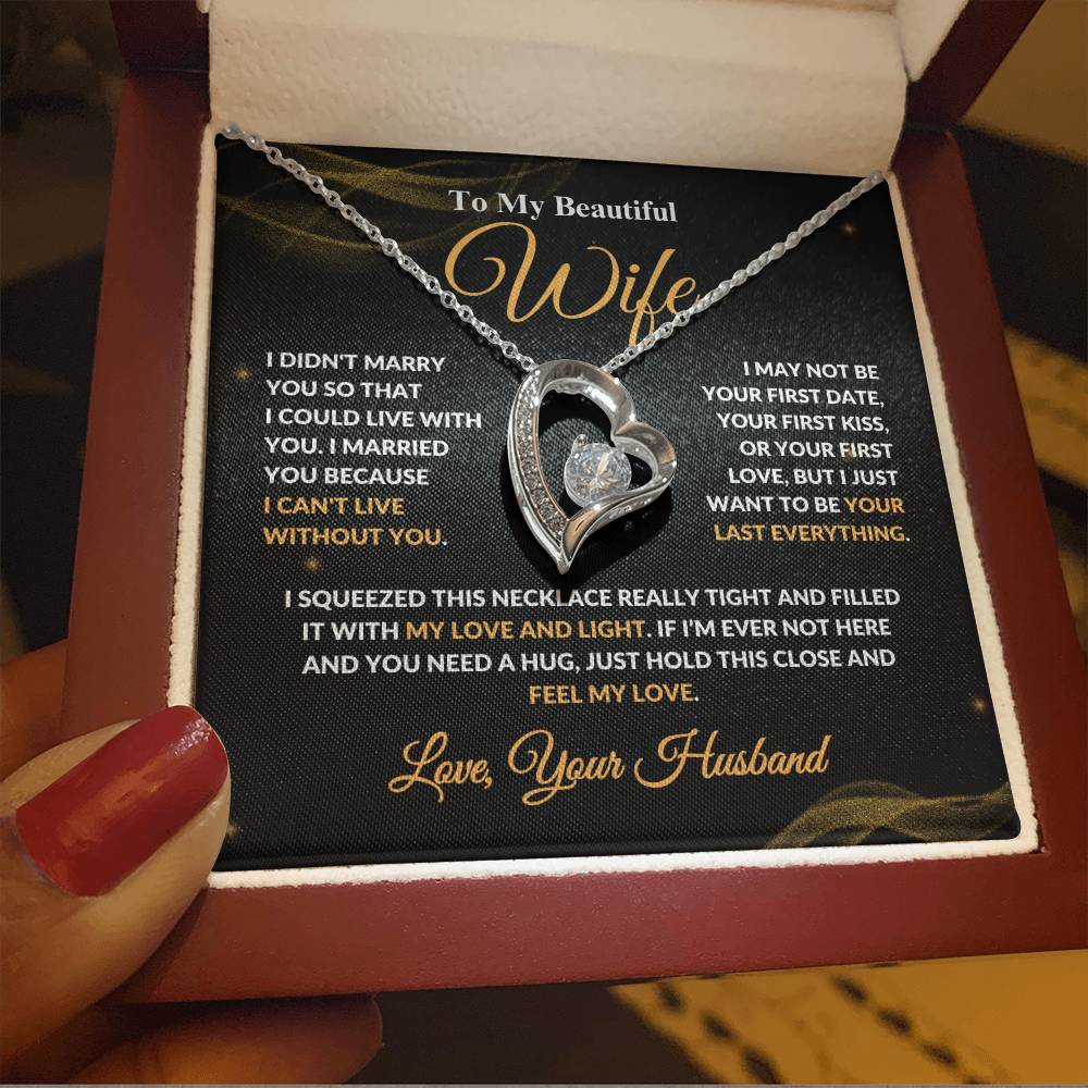 To My Beautiful Wife - Forever Love Necklace