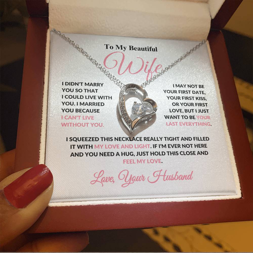 To My Beautiful Wife - Forever Love Necklace