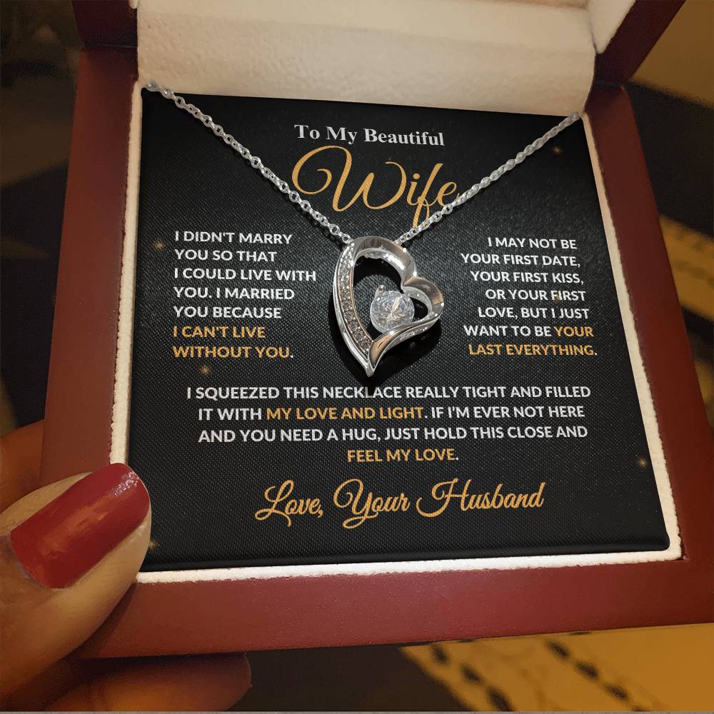 To My Beautiful Wife - Forever Love Necklace