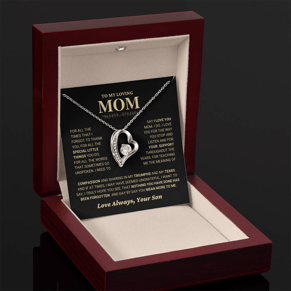 Mom gift from Son - Compassion - Forever Love Necklace EC3