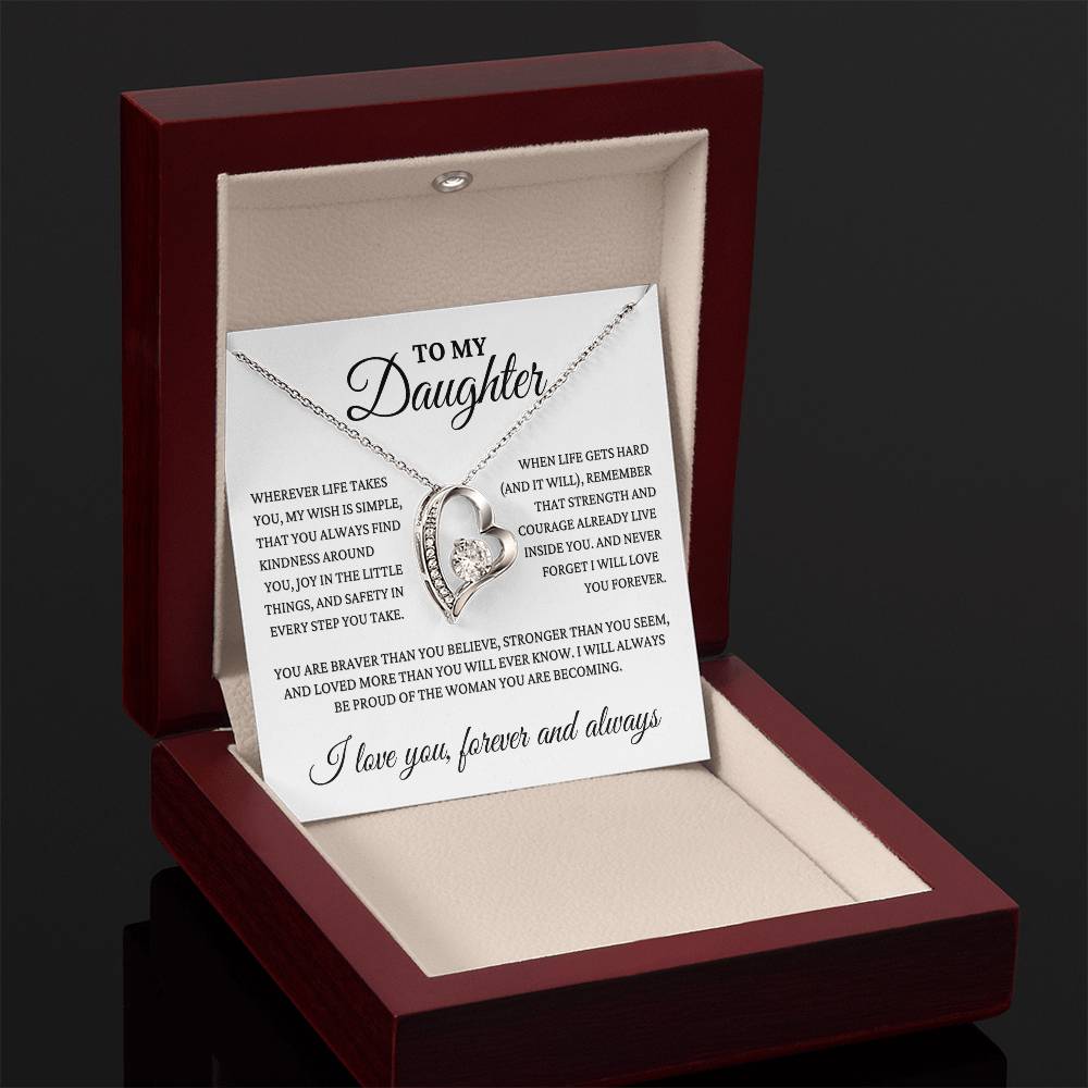 To My Daughter - Heart Necklace