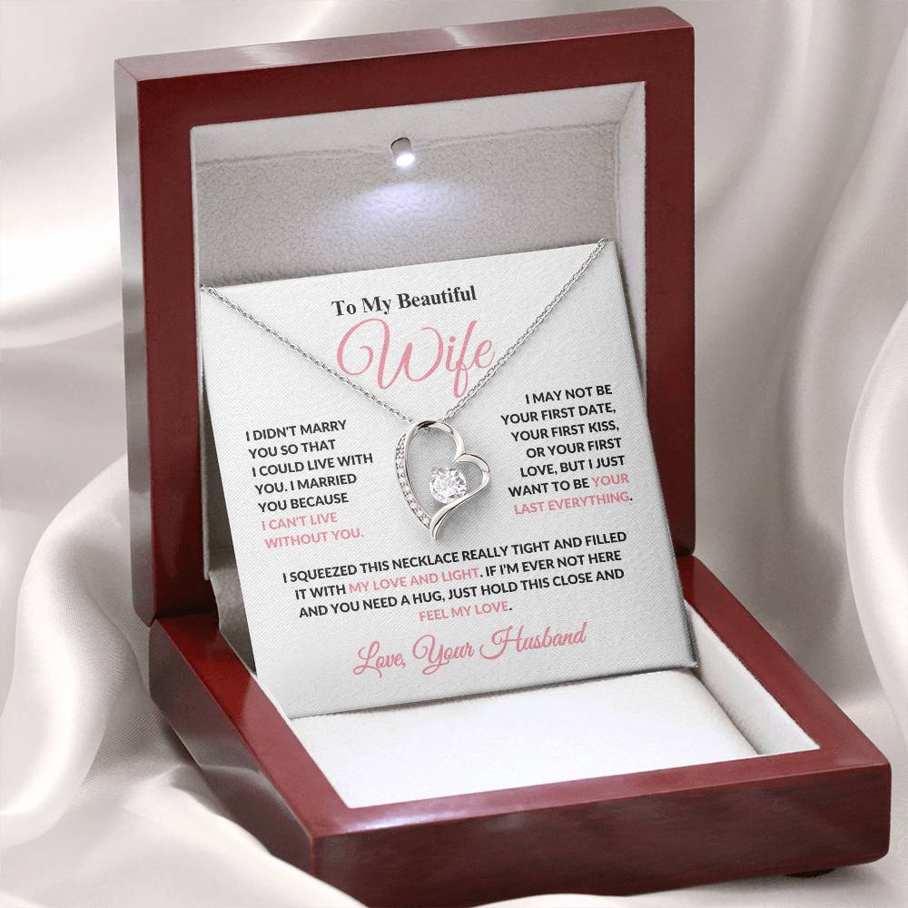 To My Beautiful Wife - Forever Love Necklace