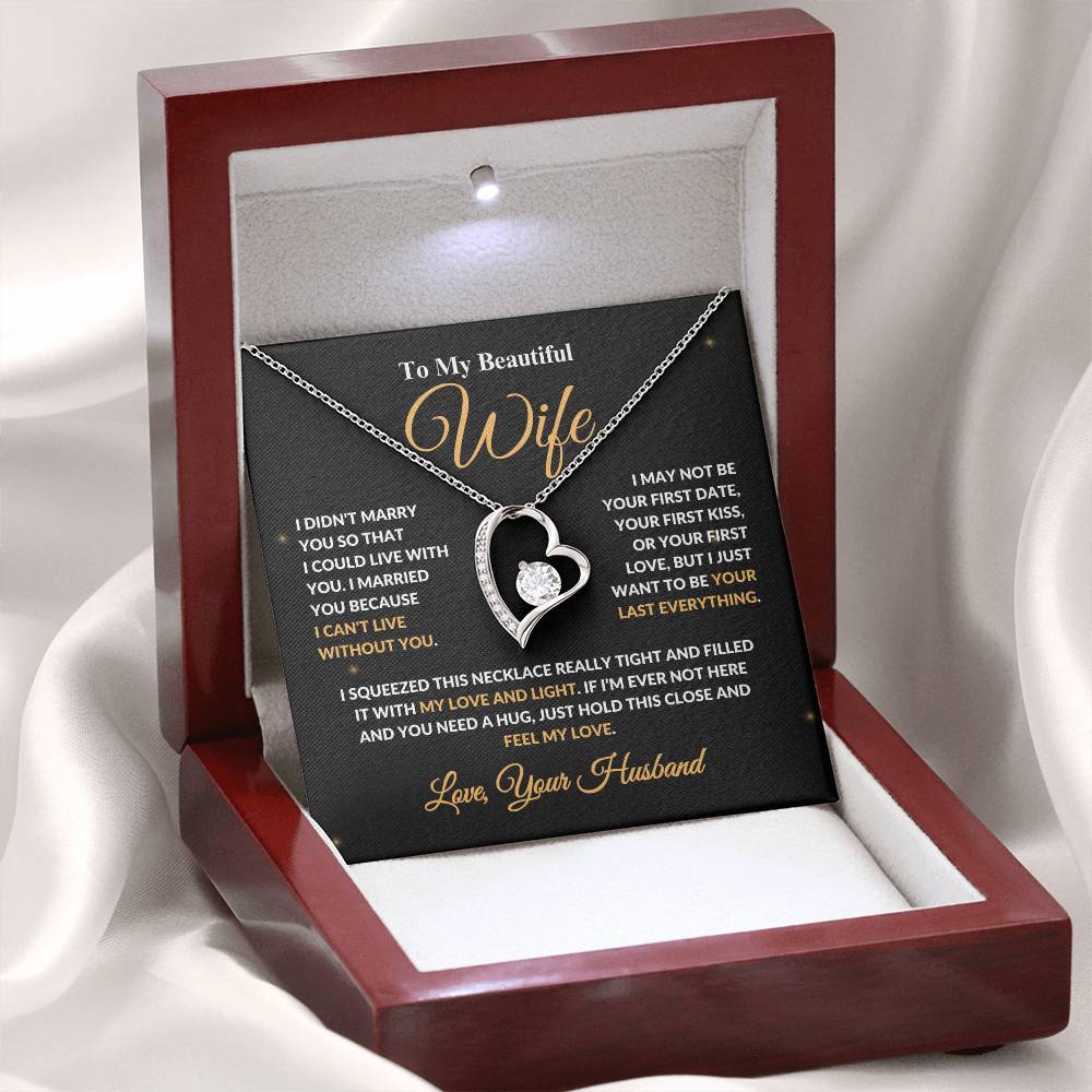 To My Beautiful Wife - Forever Love Necklace