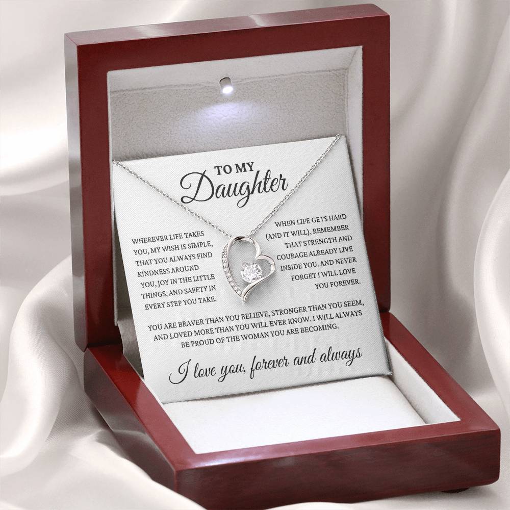 To My Daughter - Heart Necklace