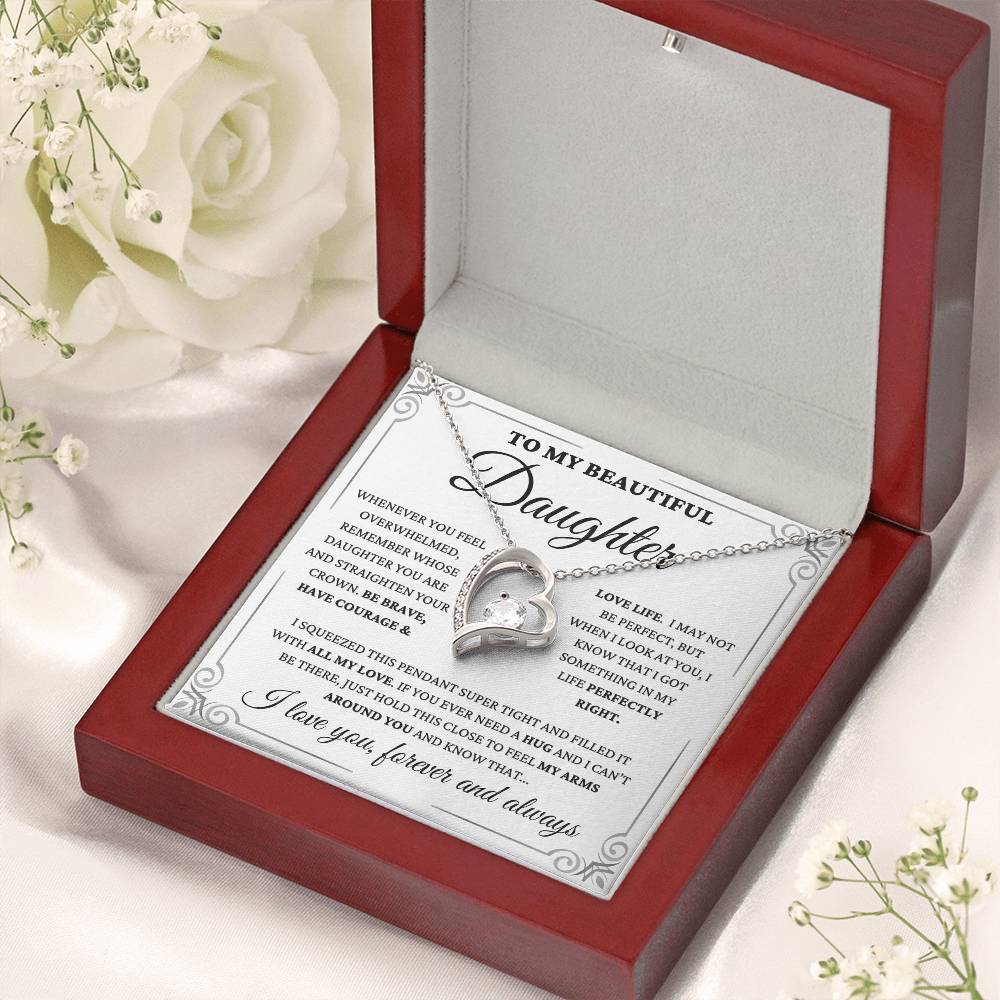 Daughter Gift "Perfectly Right" Forever Love Necklace
