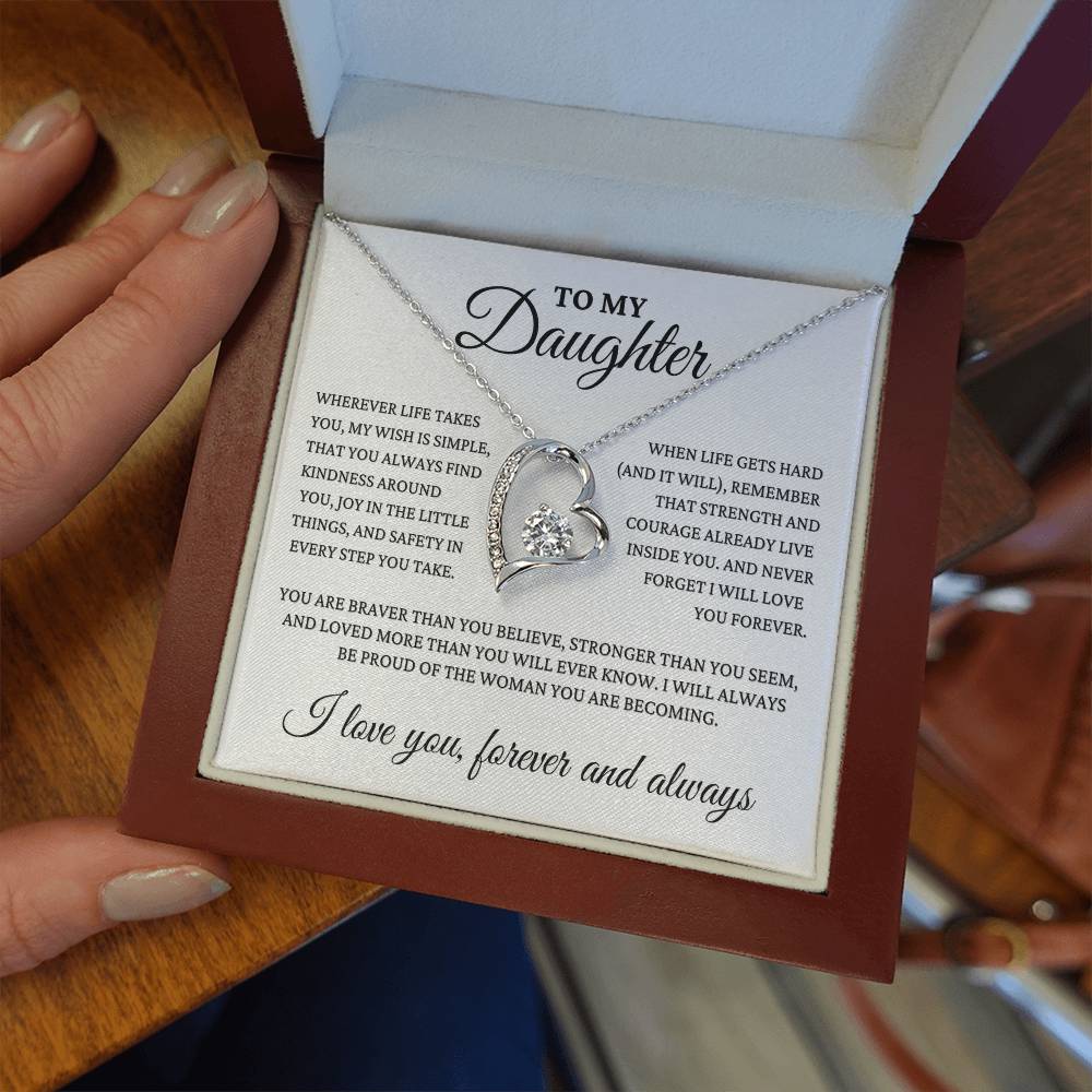 To My Daughter - Heart Necklace