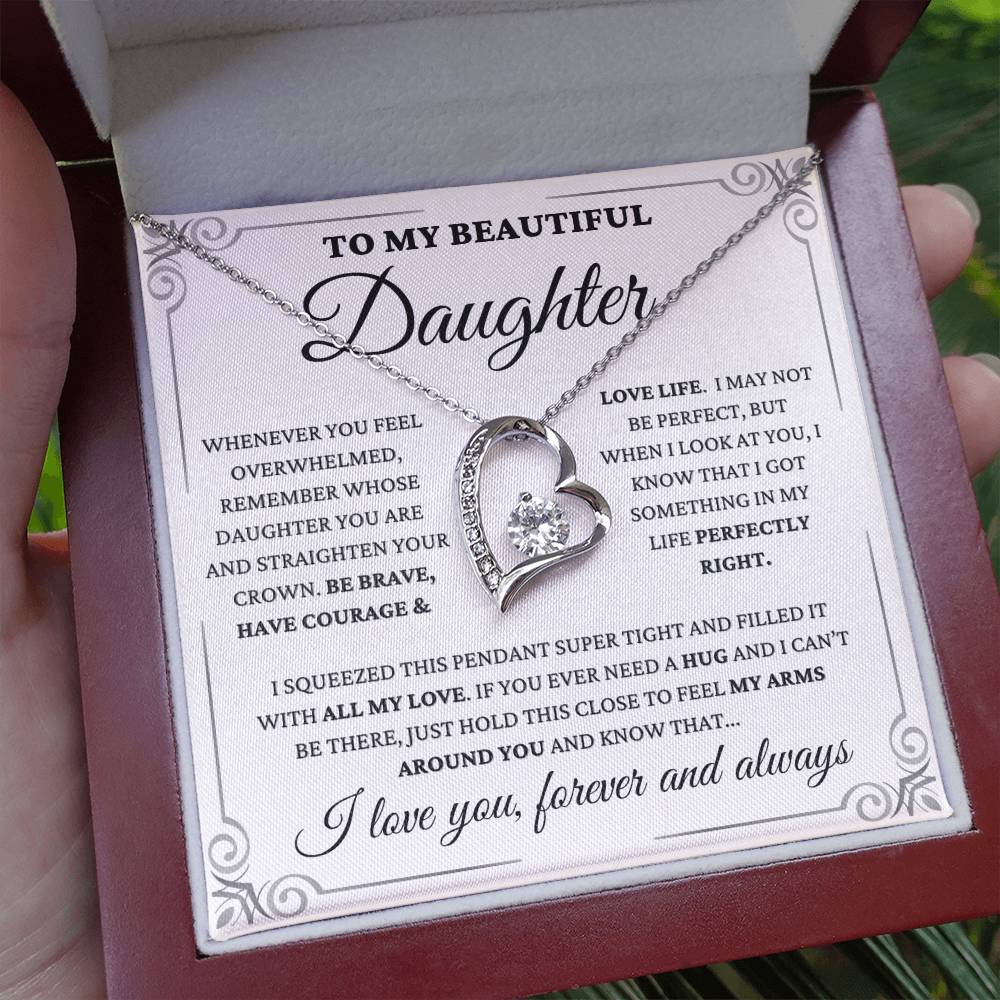 Daughter Gift "Perfectly Right" Forever Love Necklace