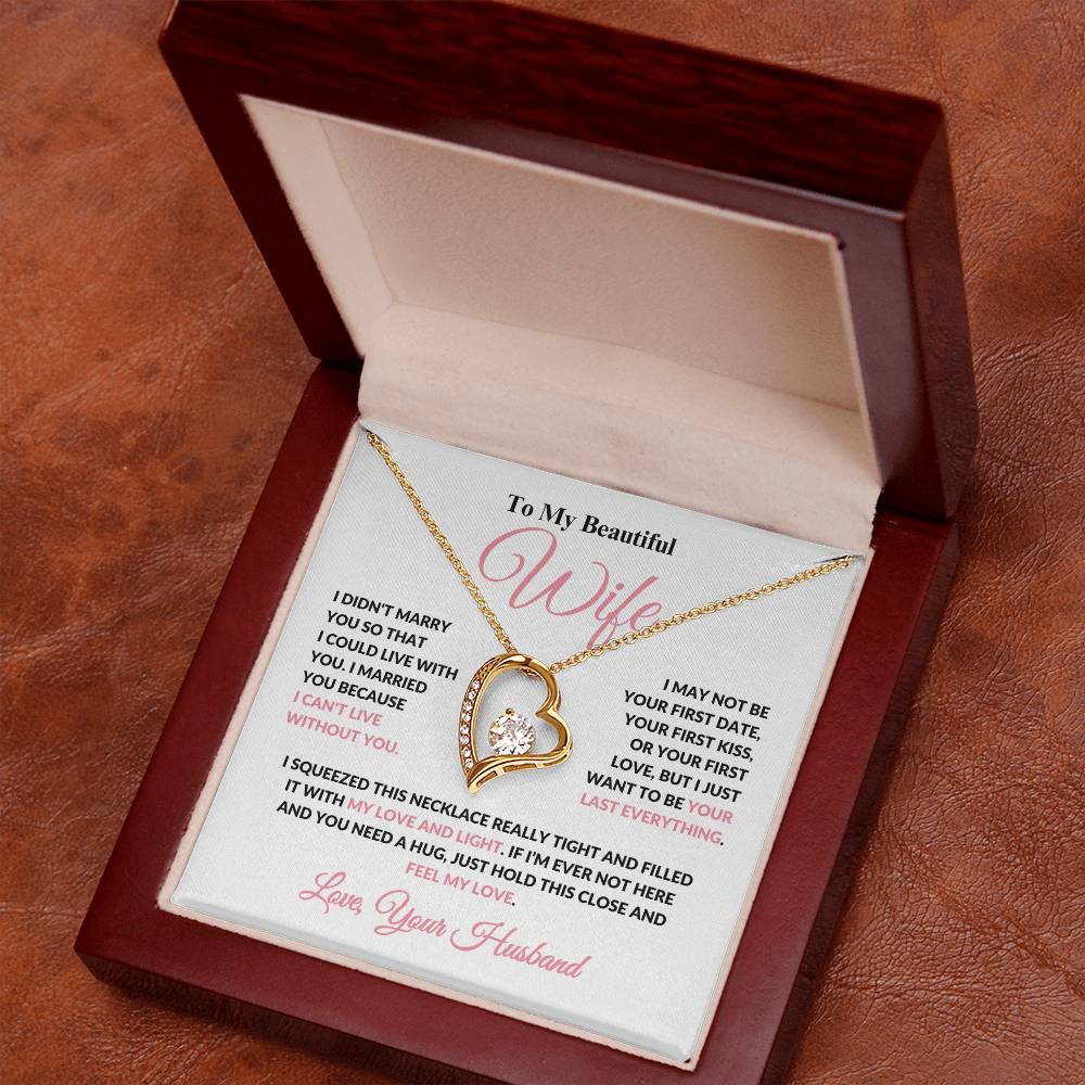 To My Beautiful Wife - Forever Love Necklace