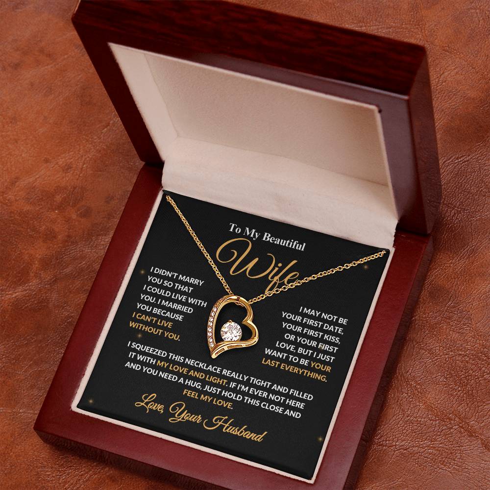 To My Beautiful Wife - Forever Love Necklace