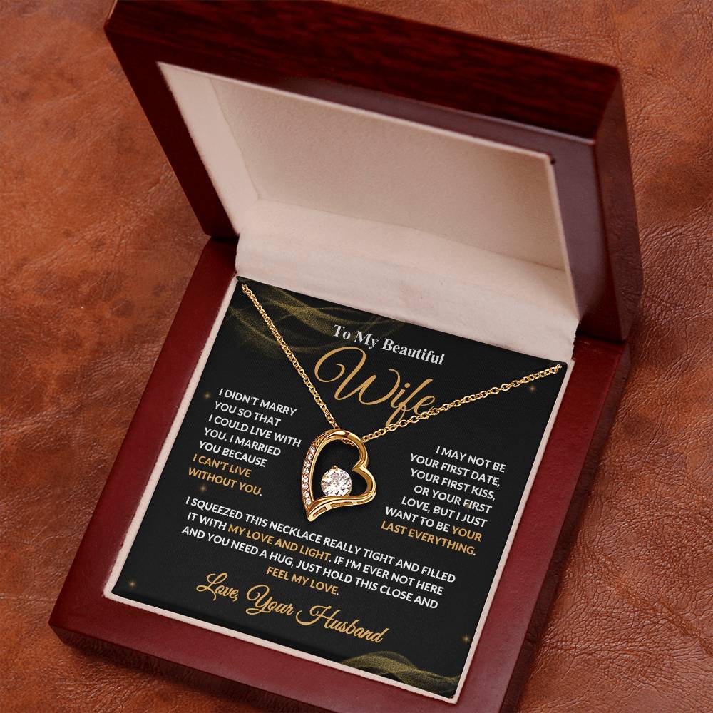 To My Beautiful Wife - Forever Love Necklace