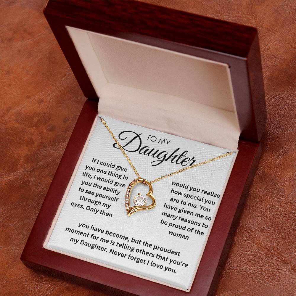 Daughter - Never Forget I Love You - Forever Love Necklace