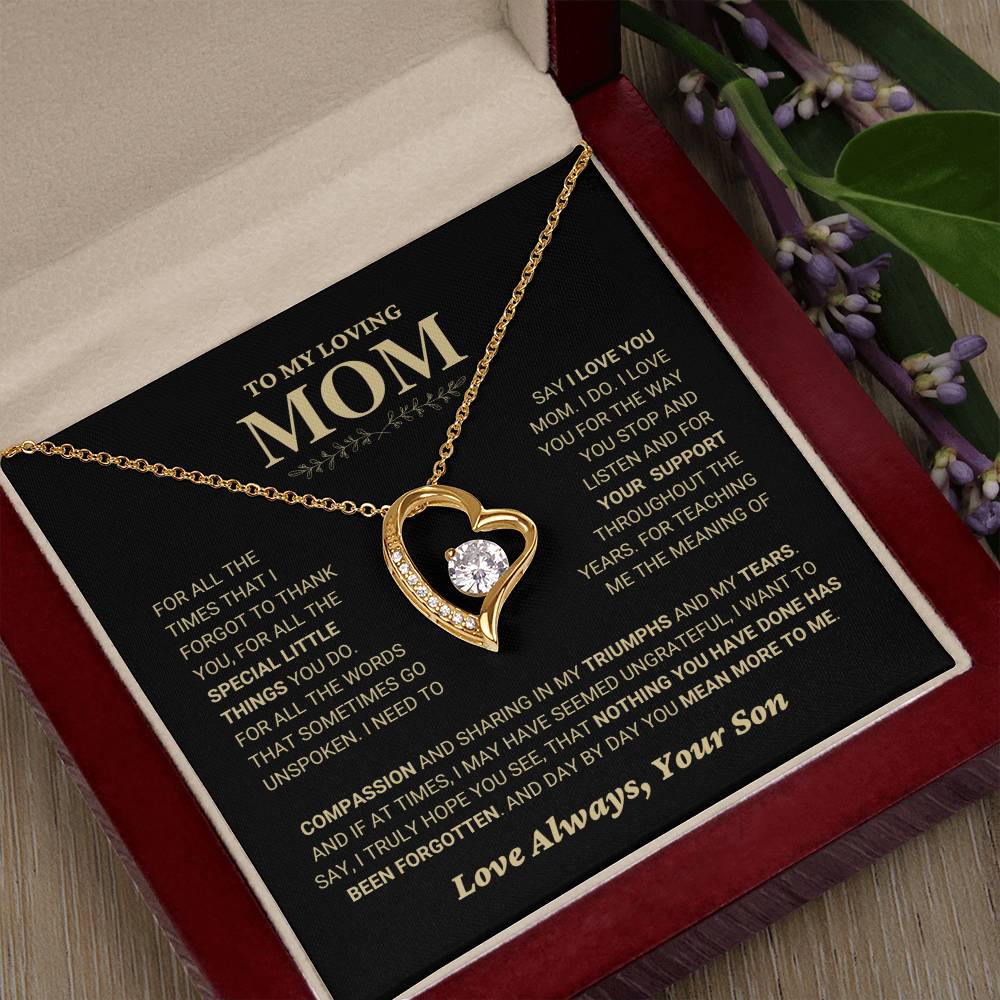 Mom gift from Son - Compassion - Forever Love Necklace EC3