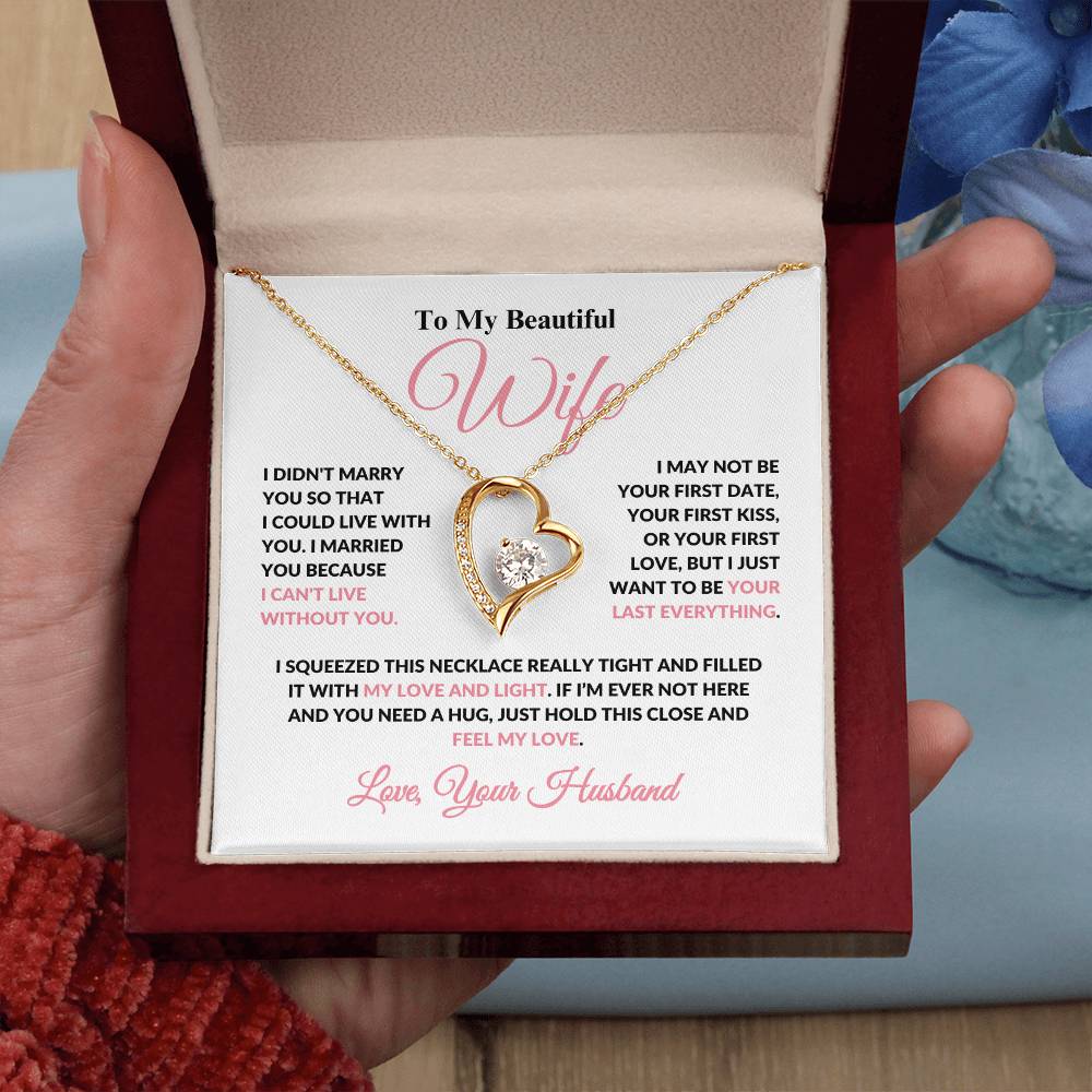 To My Beautiful Wife - Forever Love Necklace