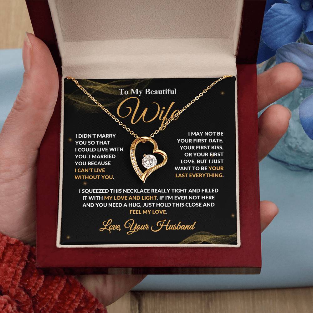 To My Beautiful Wife - Forever Love Necklace