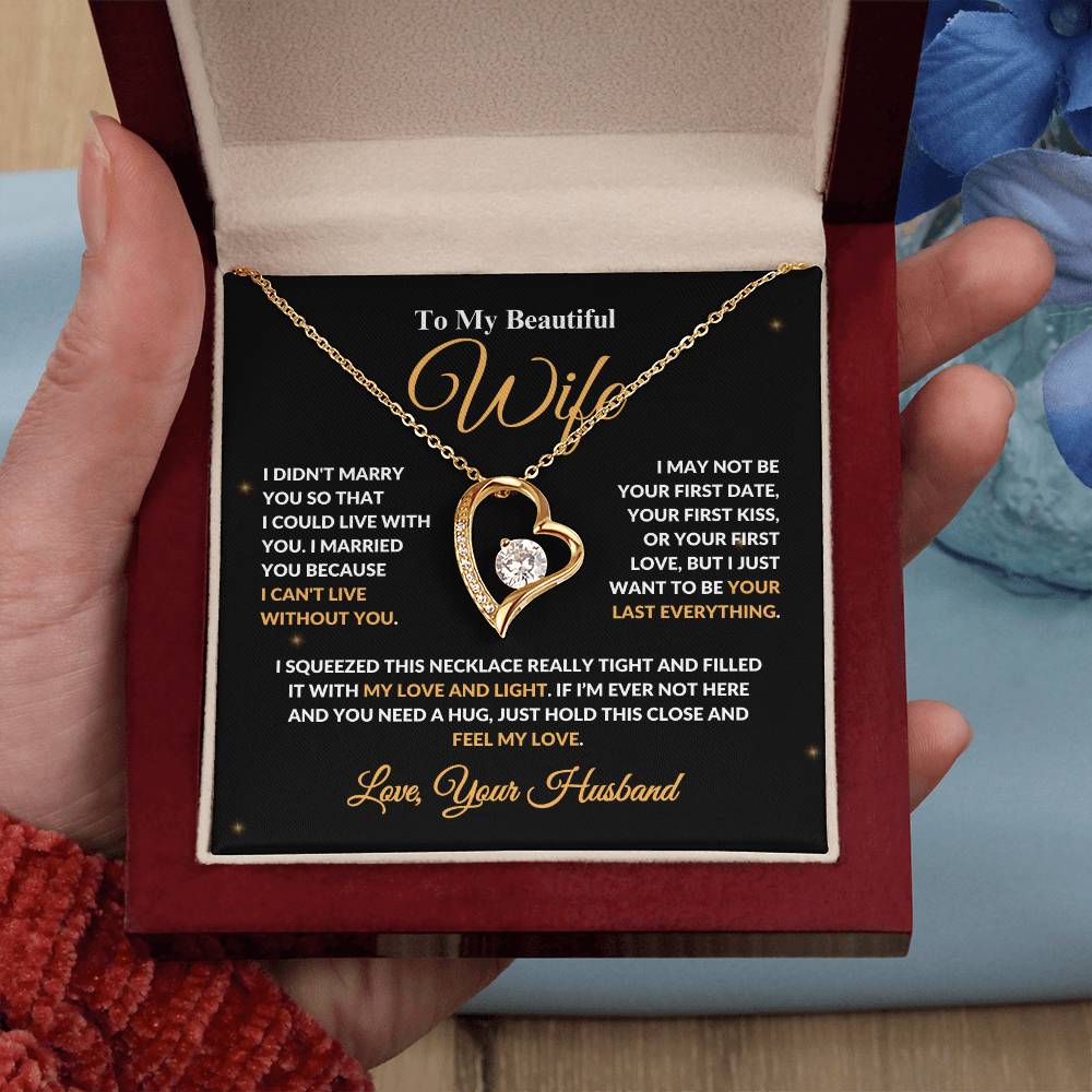 To My Beautiful Wife - Forever Love Necklace