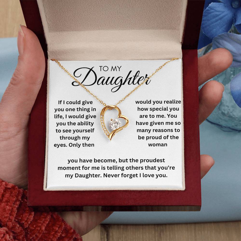 Daughter - Never Forget I Love You - Forever Love Necklace