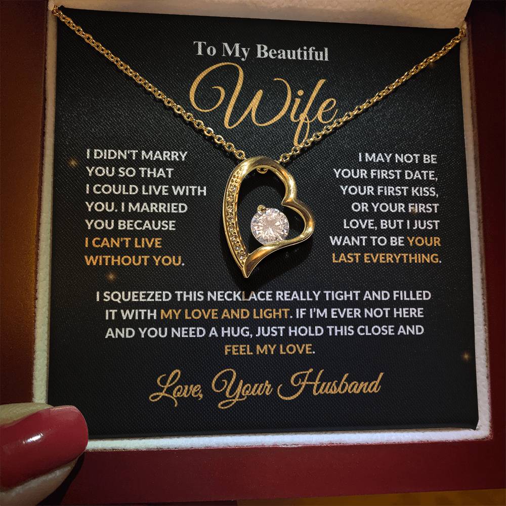 To My Beautiful Wife - Forever Love Necklace