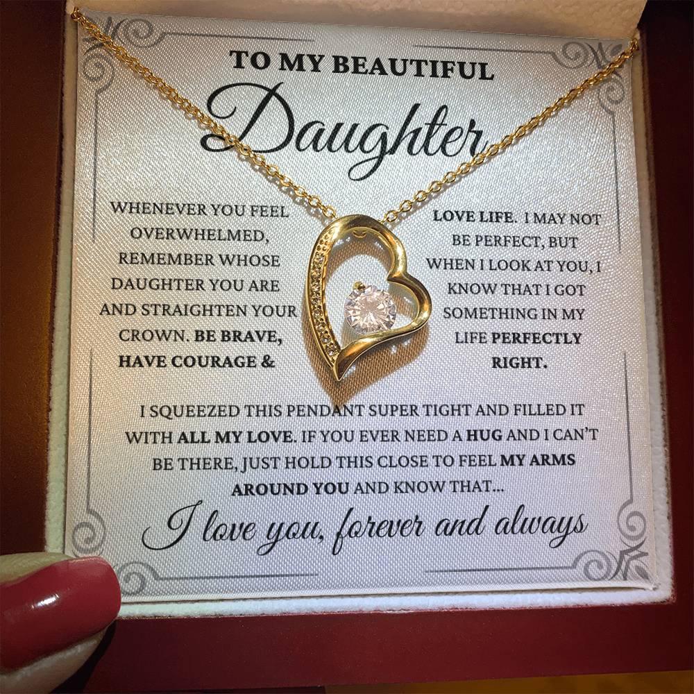 Daughter Gift "Perfectly Right" Forever Love Necklace