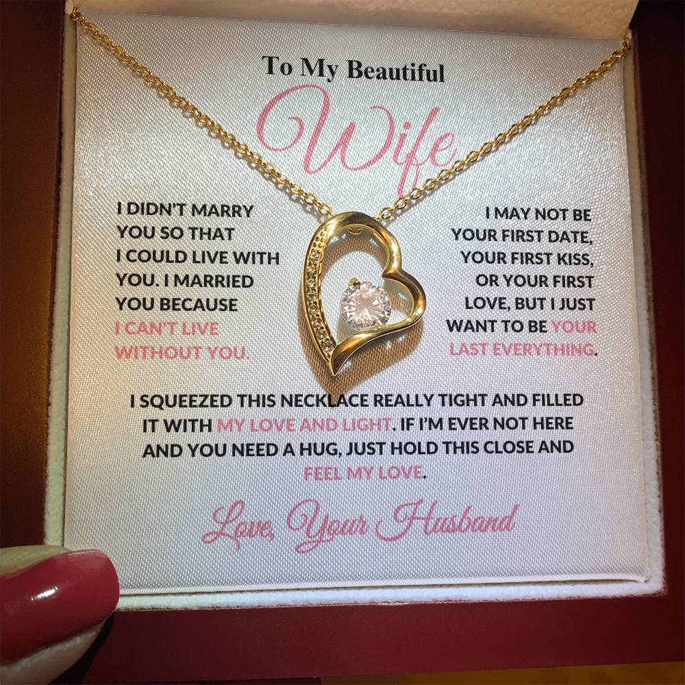 To My Beautiful Wife - Forever Love Necklace