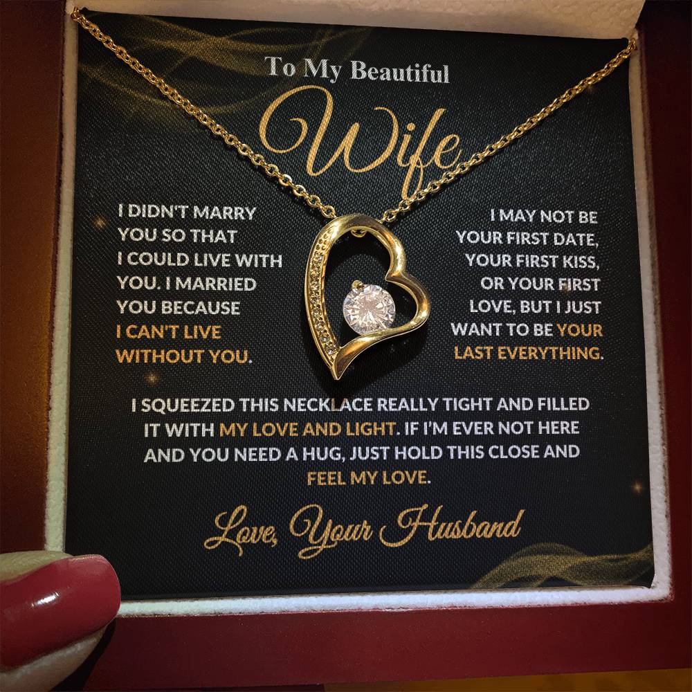 To My Beautiful Wife - Forever Love Necklace