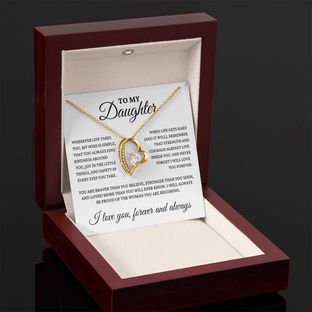 To My Daughter - Heart Necklace