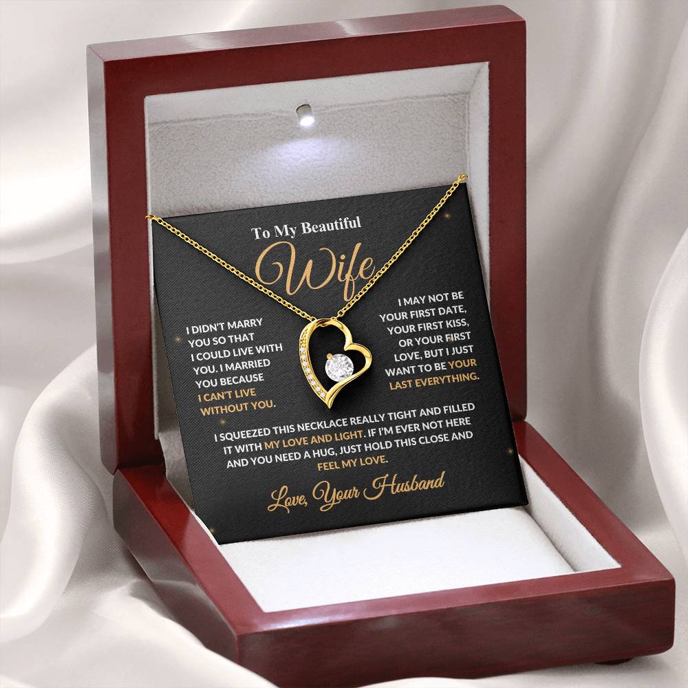 To My Beautiful Wife - Forever Love Necklace