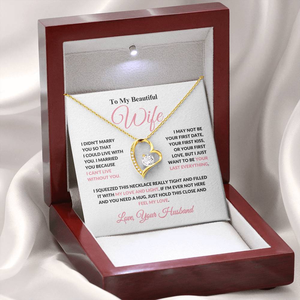 To My Beautiful Wife - Forever Love Necklace