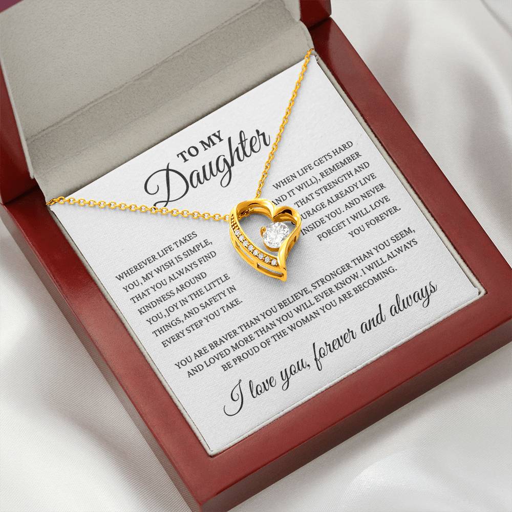 To My Daughter - Heart Necklace