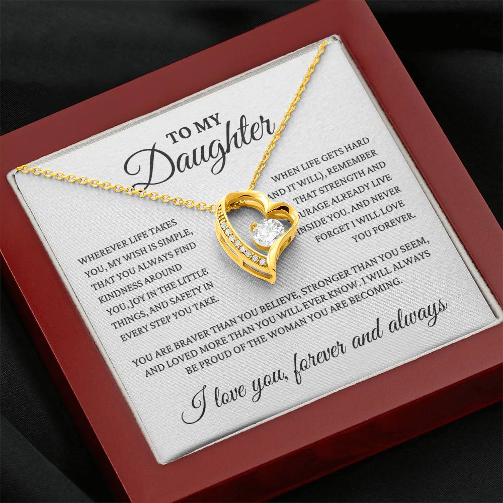 To My Daughter - Heart Necklace