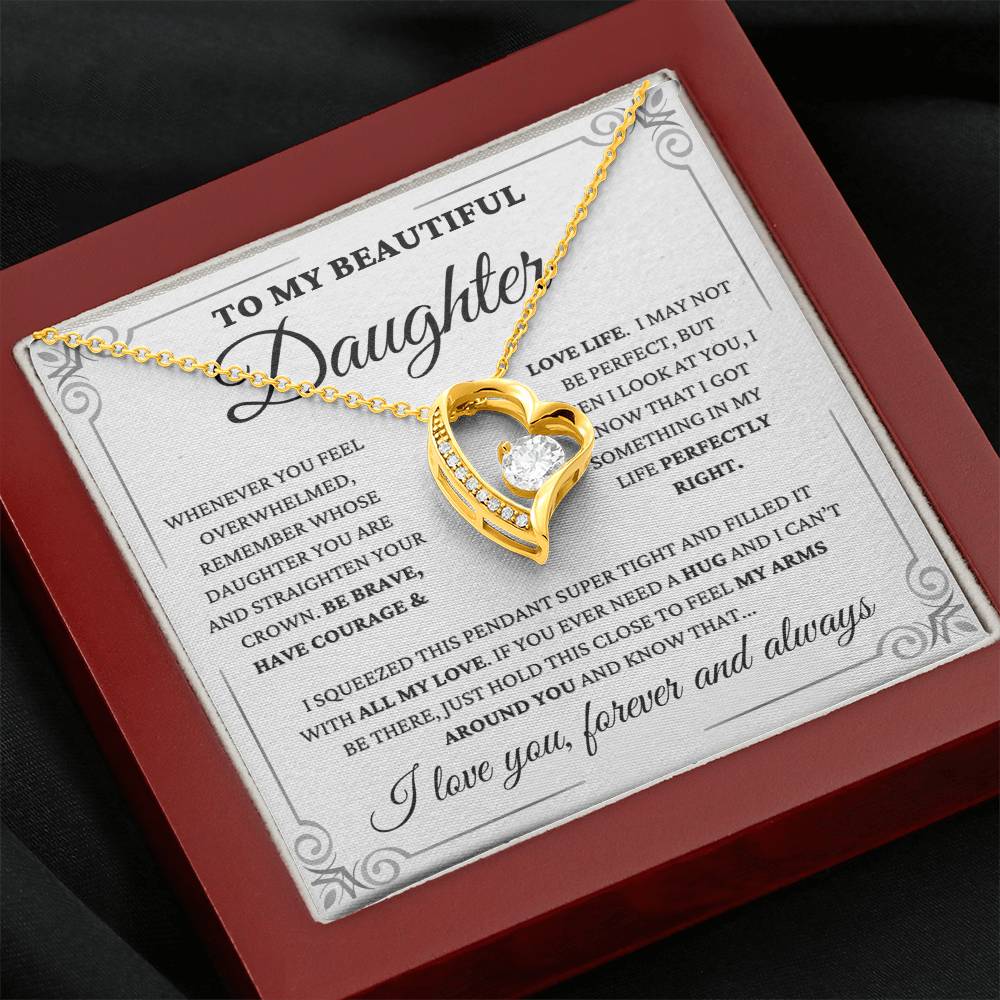 Daughter Gift "Perfectly Right" Forever Love Necklace