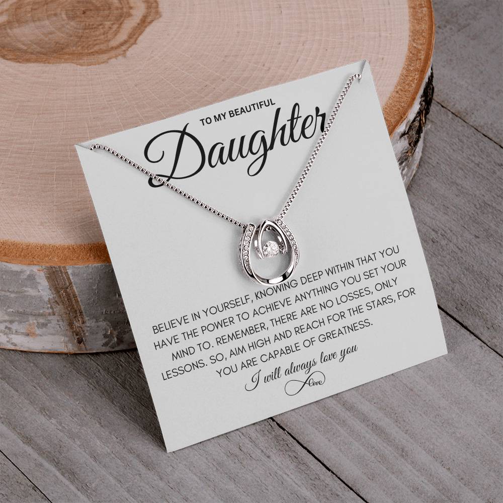 To My Beautiful Daughter - Pure Luck Necklace