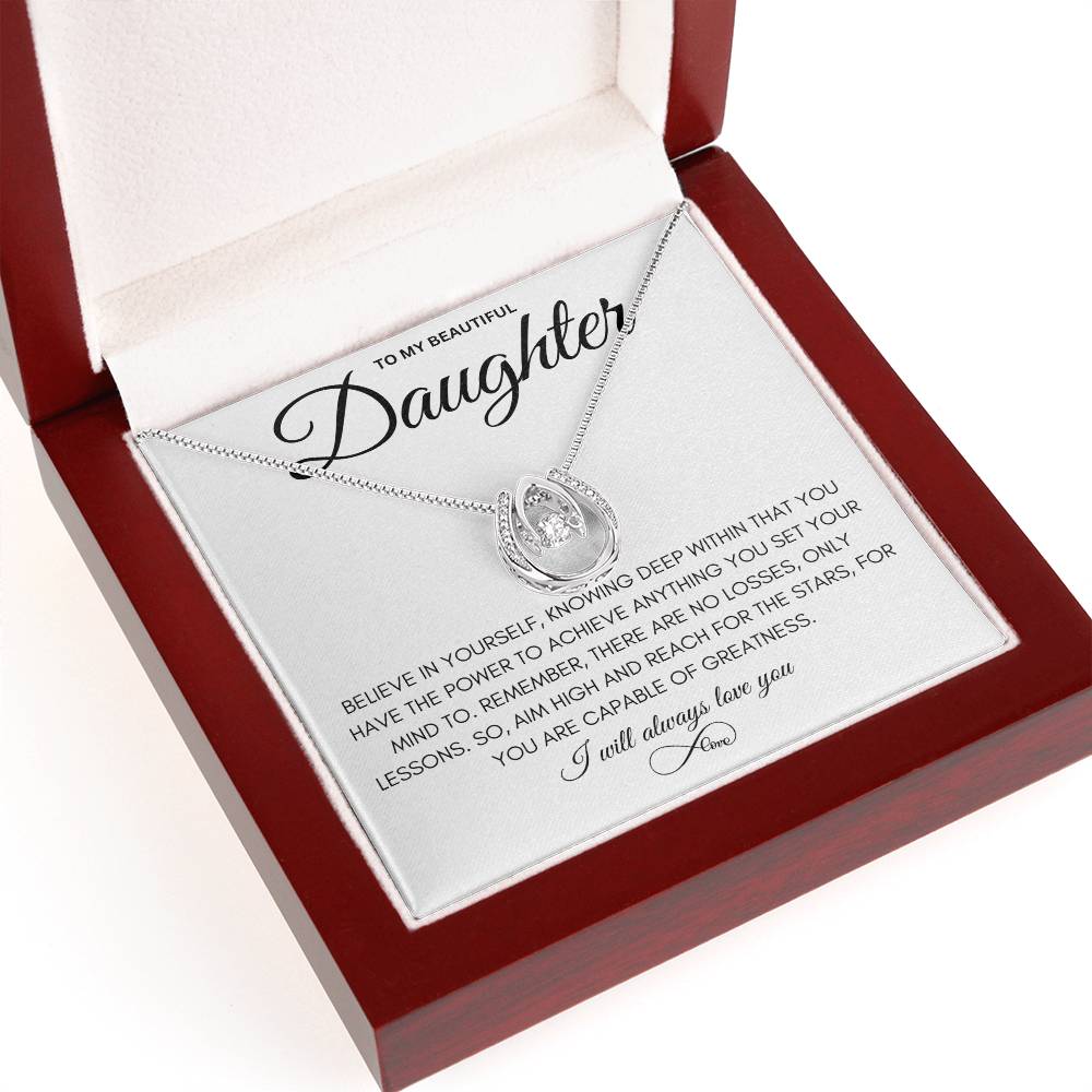 To My Beautiful Daughter - Pure Luck Necklace