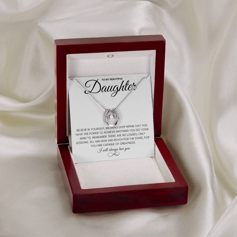 To My Beautiful Daughter - Pure Luck Necklace