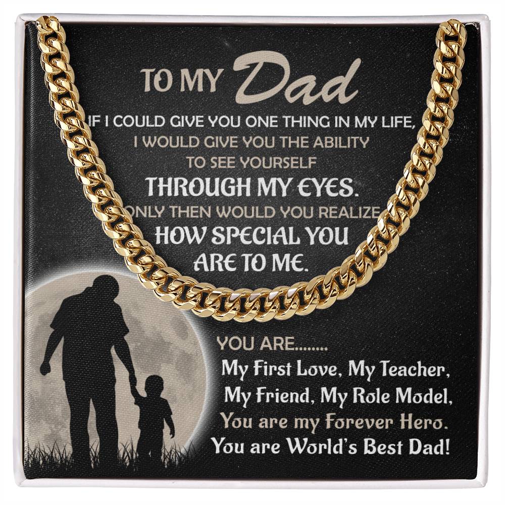 “To My Dad” Cuban Link Chain – A Gift That Says It All