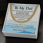 To My Dad - Cuban Link Chain