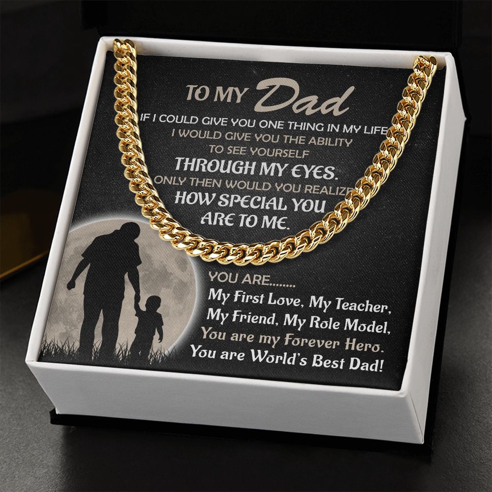 “To My Dad” Cuban Link Chain – A Gift That Says It All