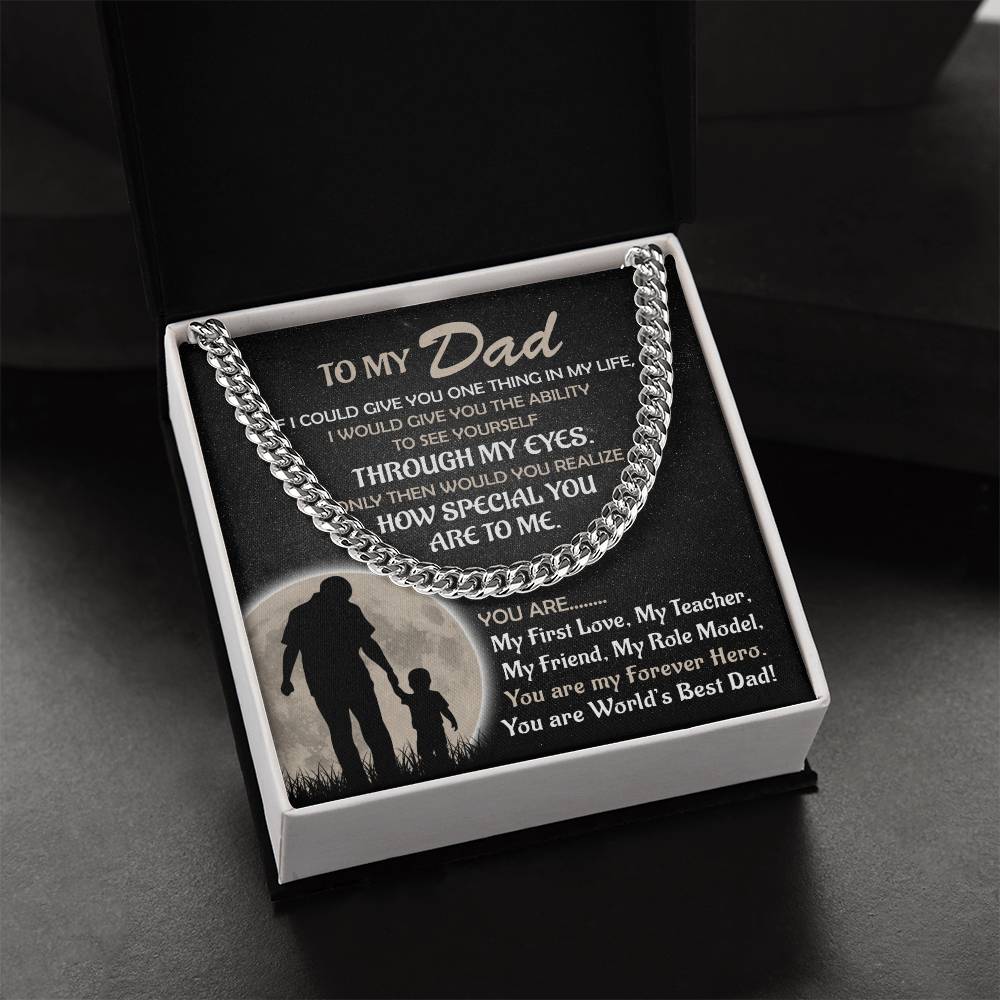 “To My Dad” Cuban Link Chain – A Gift That Says It All