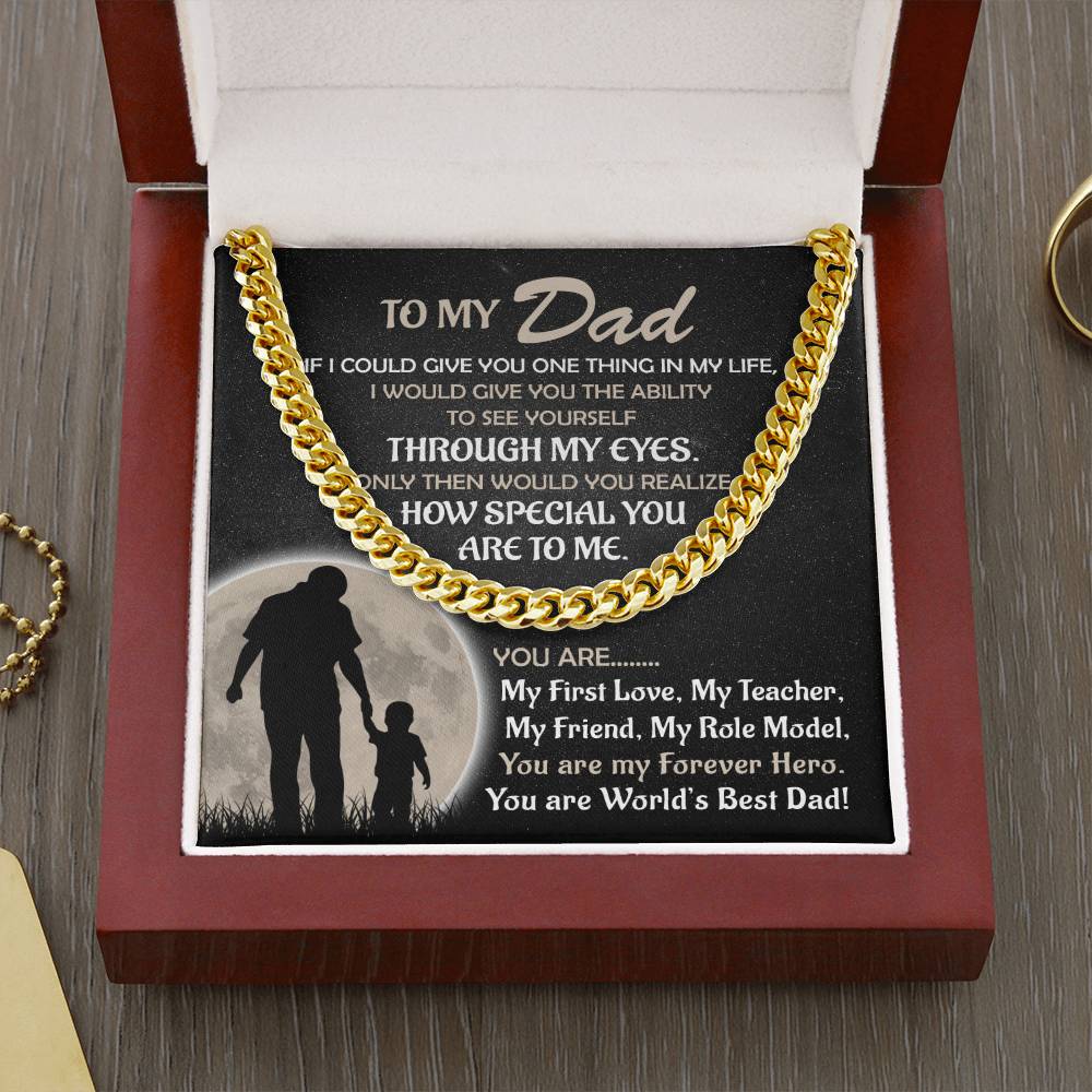 “To My Dad” Cuban Link Chain – A Gift That Says It All