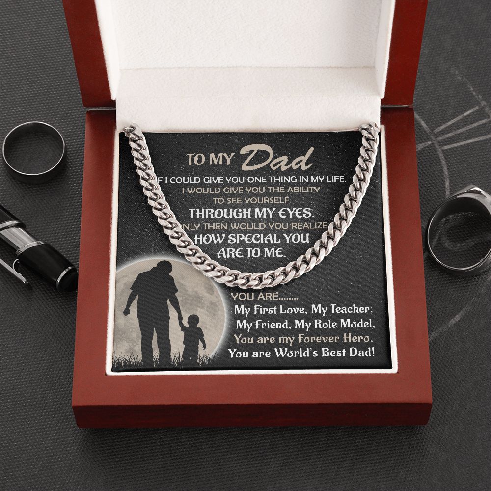 “To My Dad” Cuban Link Chain – A Gift That Says It All