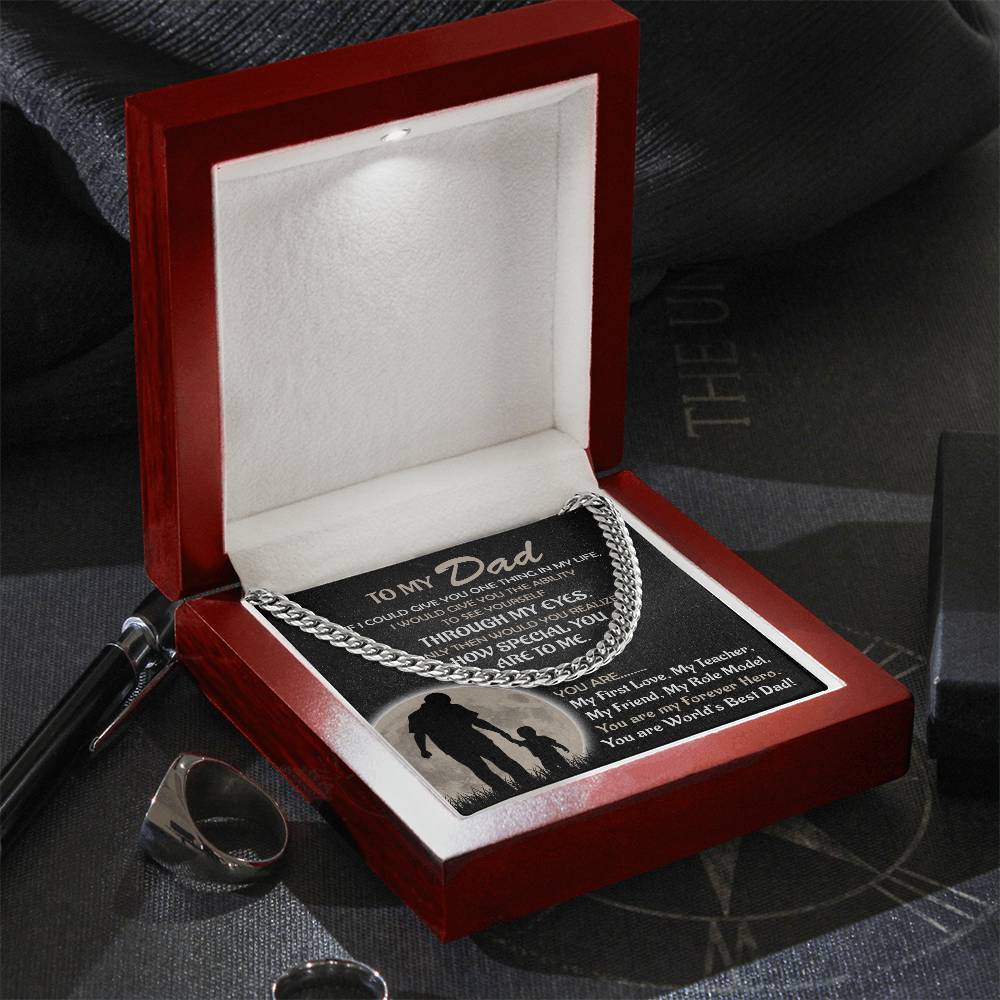 “To My Dad” Cuban Link Chain – A Gift That Says It All