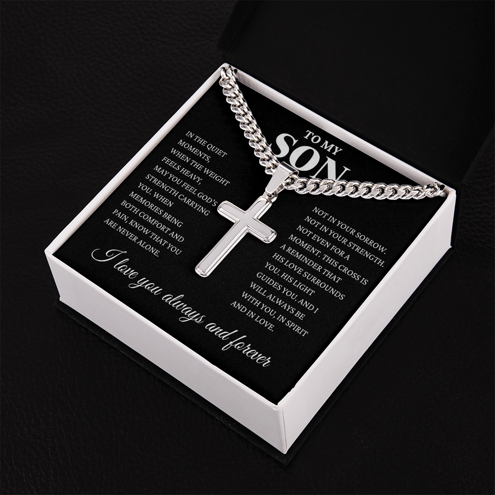 To My Son – A Message of Faith and Strength (Cuban Link Chain)