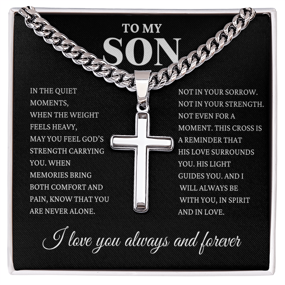 To My Son – A Message of Faith and Strength (Cuban Link Chain)