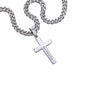 To My Son " I love you " Cuban Link Chain with Engraved Artisan Cross