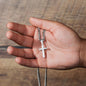 To My Son " I love you " Cuban Link Chain with Engraved Artisan Cross