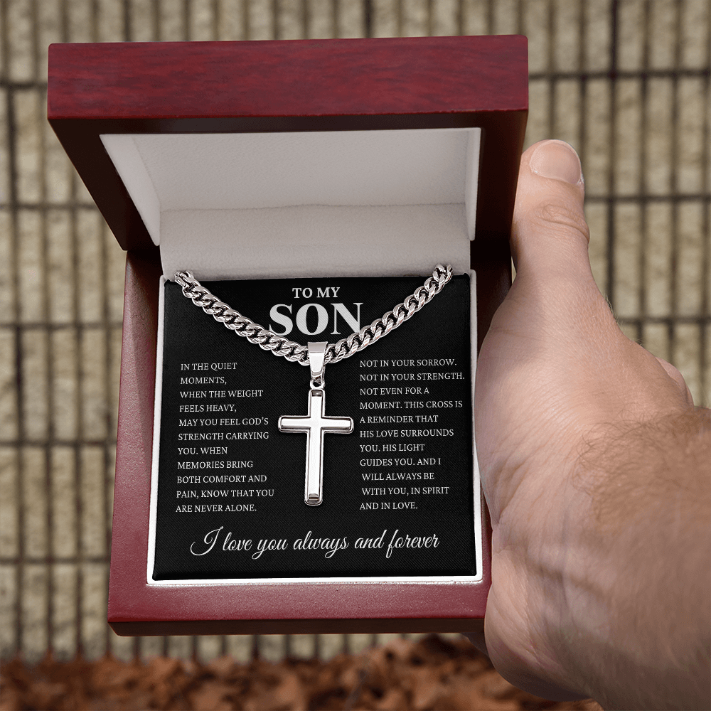 To My Son – A Message of Faith and Strength (Cuban Link Chain)